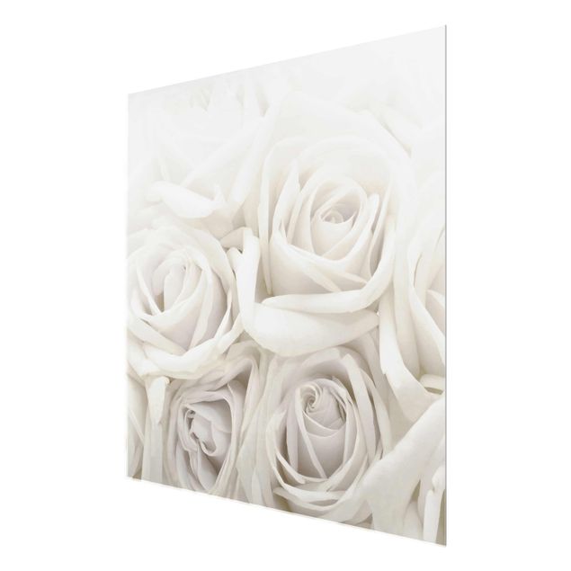 Glass print - Wedding Roses