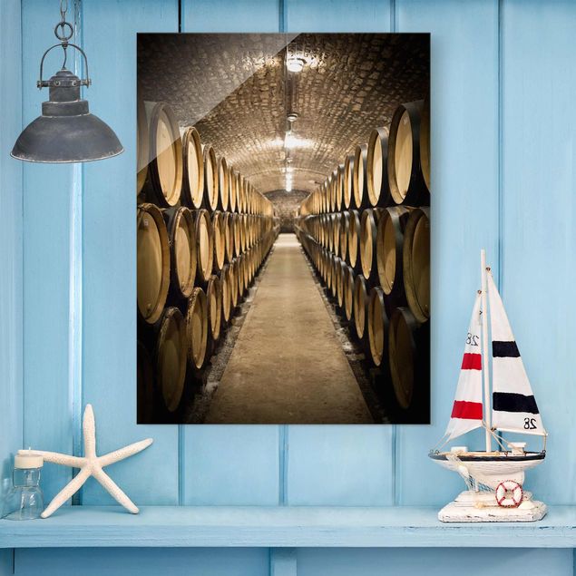 Glass print - Wine cellar