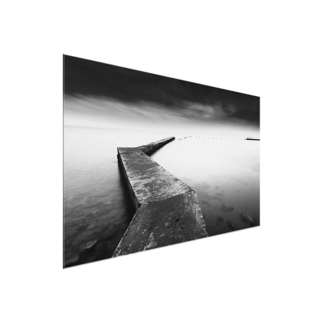 Glass print - Great Pier In Black And White