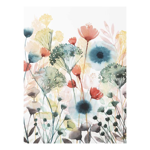Glass print - Wild Flowers In Summer I
