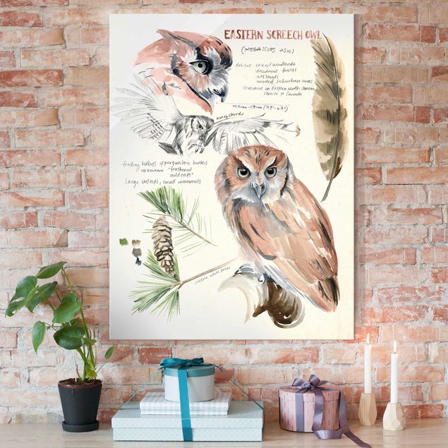 Glas Magnettafel Wilderness Journal - Owl
