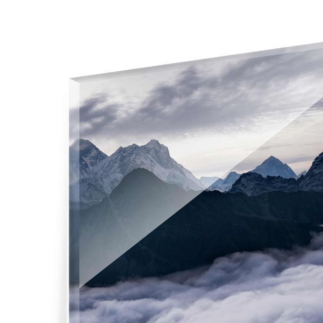 Glass print - Sea Of ​​Clouds In The Himalayas