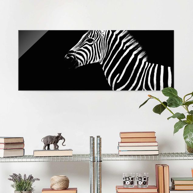 Magnettafel Glas Zebra Safari Art