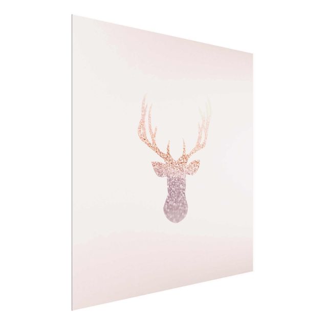 Glass print - Shimmering Deer