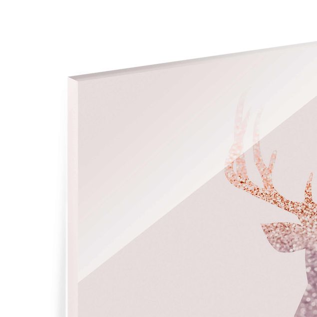 Glass print - Shimmering Deer