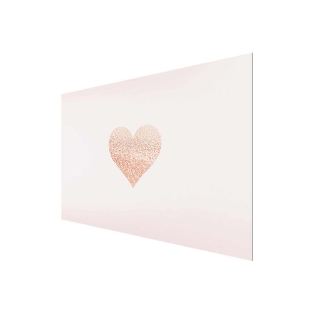 Glass print - Shimmering Heart