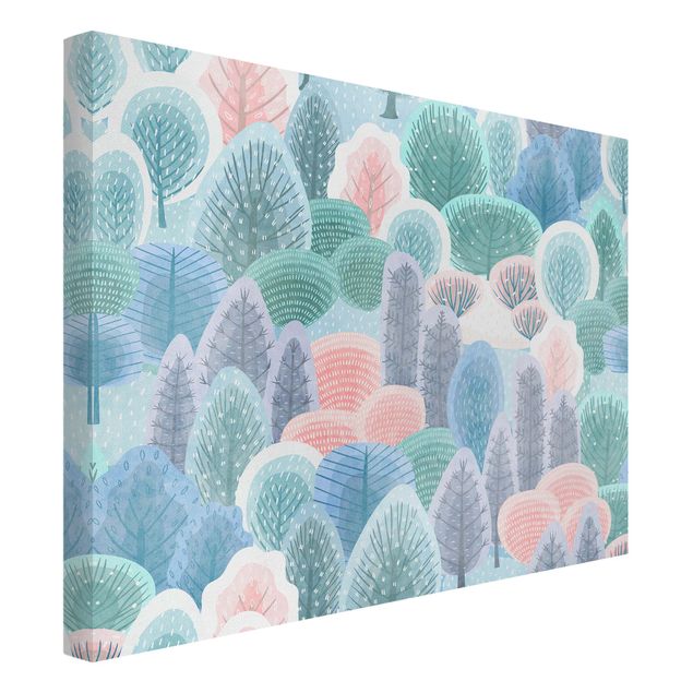 Canvas print - Happy Forest In Pastel