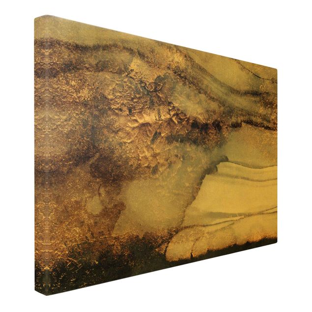 Canvas print - Golden Marble Painted