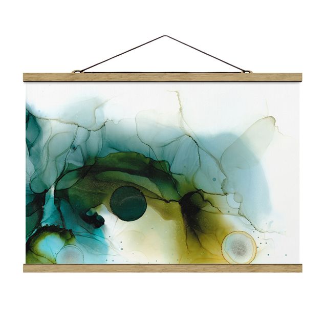 Fabric print with poster hangers - Golden Walk In The Woods - Landscape format 3:2