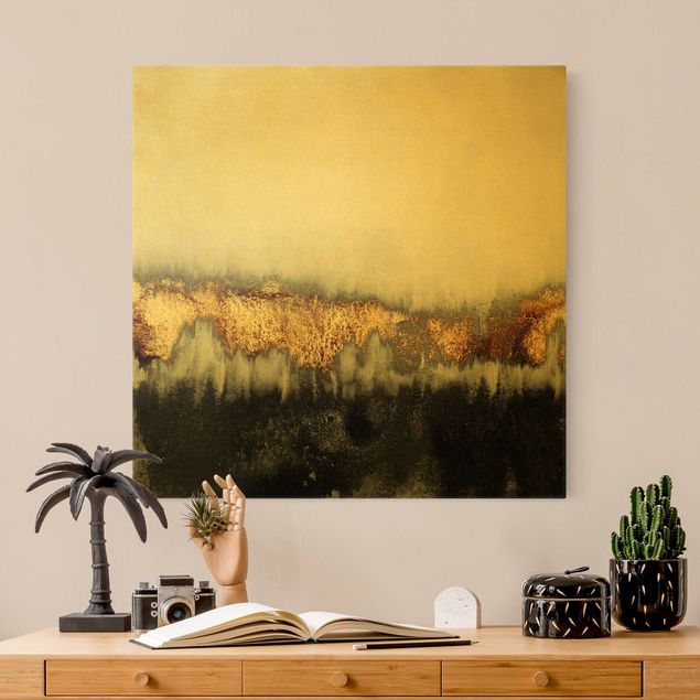 Canvas print - Gold Traces In Watercolour