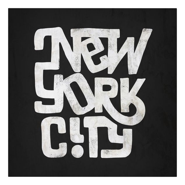 Canvas print - Graffiti Art Calligraphy New York City Black