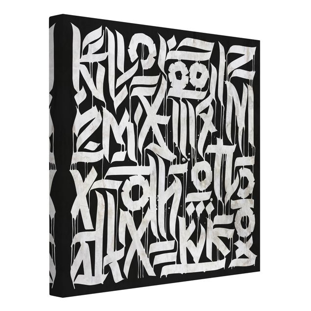 Canvas print - Graffiti Art Calligraphy Black
