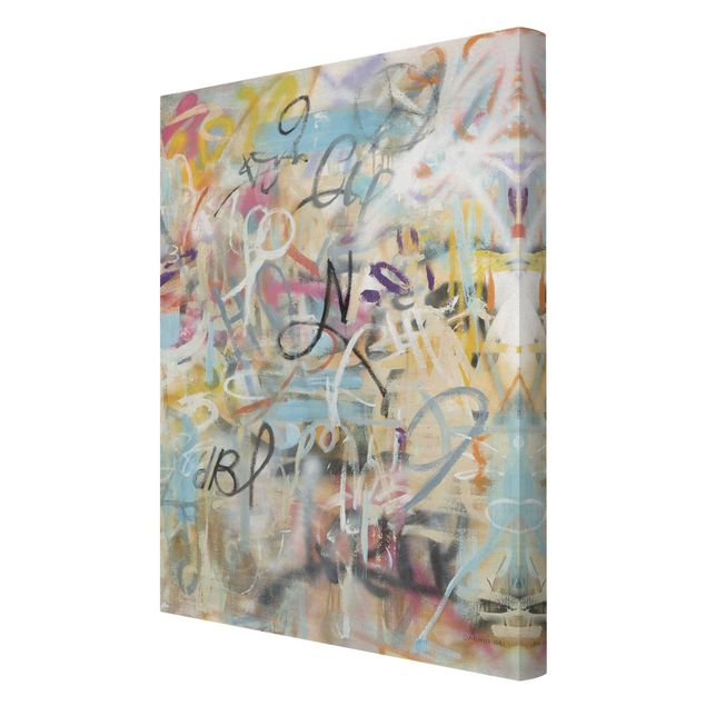 Canvas print - Graffiti Freedom In Pastel