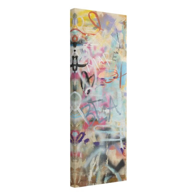 Canvas print - Graffiti Love In Pastel