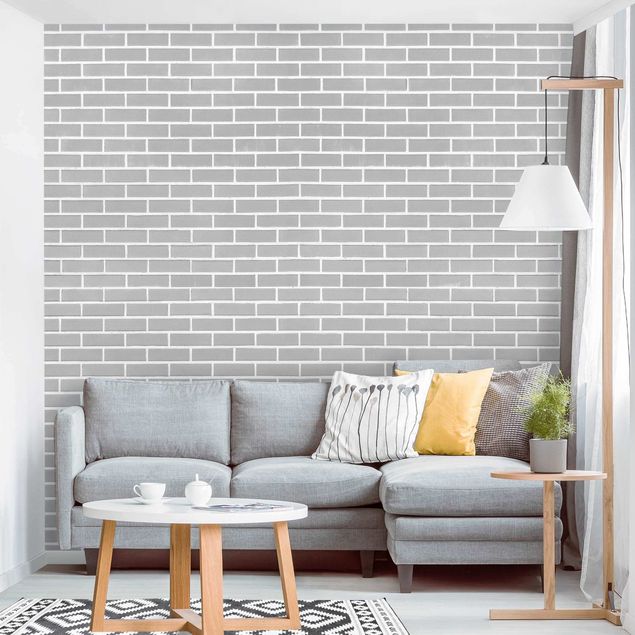 Wallpaper - Gray Brick Wall