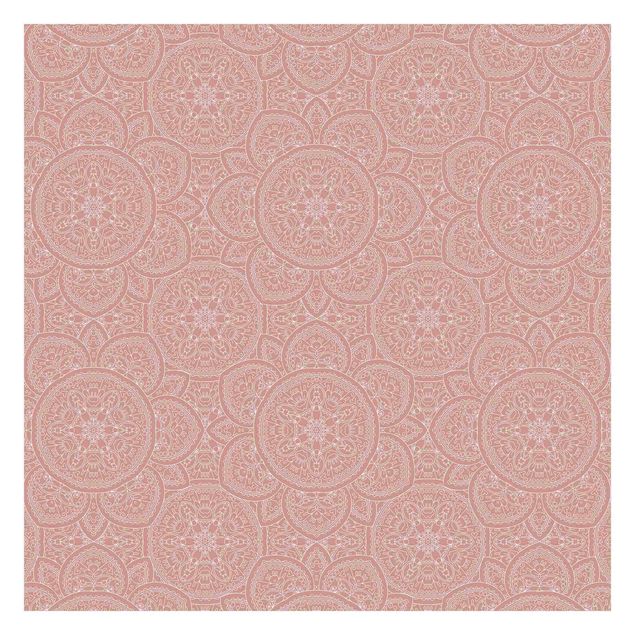 Walpaper - Large Mandala Pattern In Antique Pink