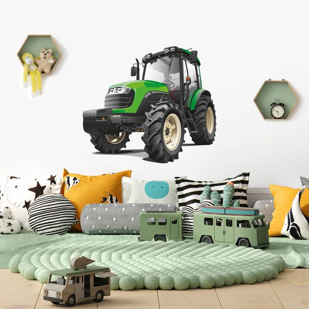 Farm animal wall stickers Big green tractor