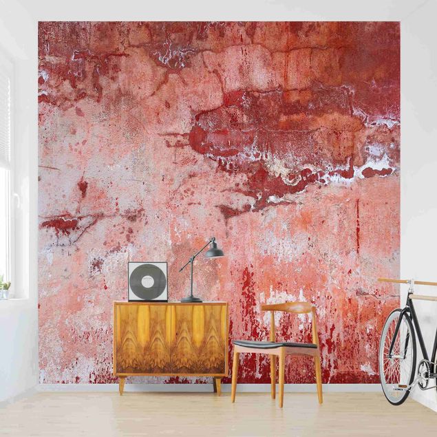 Wallpapers Grunge Concrete Wall Red