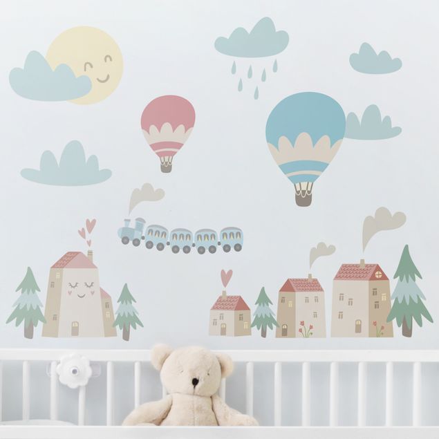 Wall stickers Houses and railways