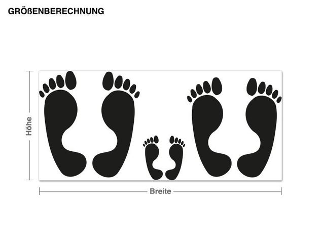 Wall stickers love Feet whole family