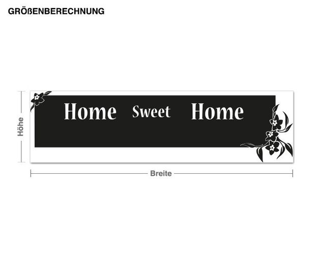 Wall decals quotes Home Sweet Home panel