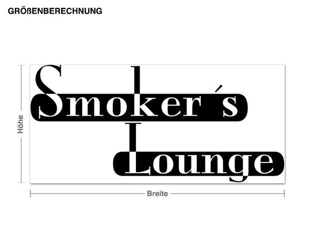 Wall decals quotes Smoker lounge