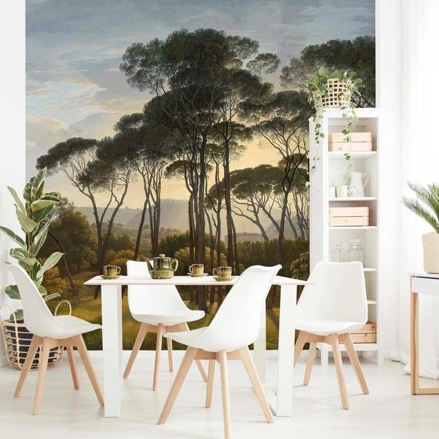 Wallpaper - Hendrik Voogd Landscape With Trees In Oil