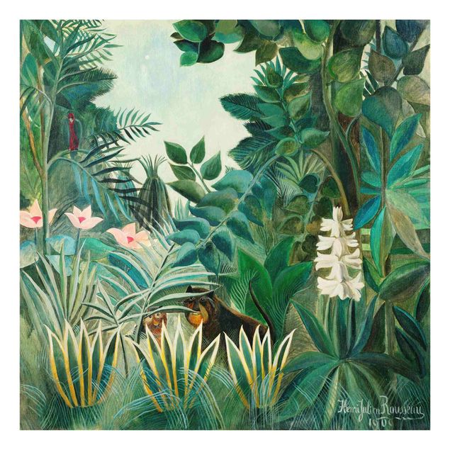 Glass print - Henri Rousseau - The Equatorial Jungle