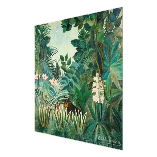 Glass print - Henri Rousseau - The Equatorial Jungle