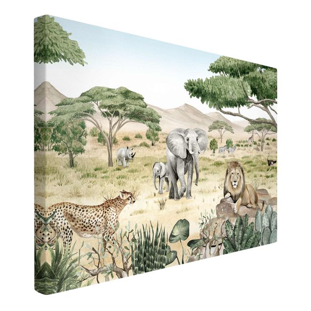 Print on canvas - Rulers of the savannah - Landscape format 3:2
