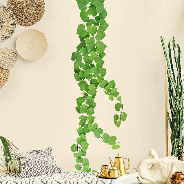 Plant wall decals Heart-shaped leaves tendril