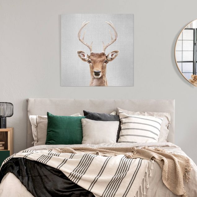 Canvas print - Deer Heinrich - Square 1:1