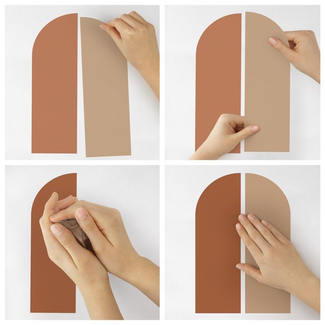Wall sticker - Semi-arc Set Reddish Brown - Medium Brown