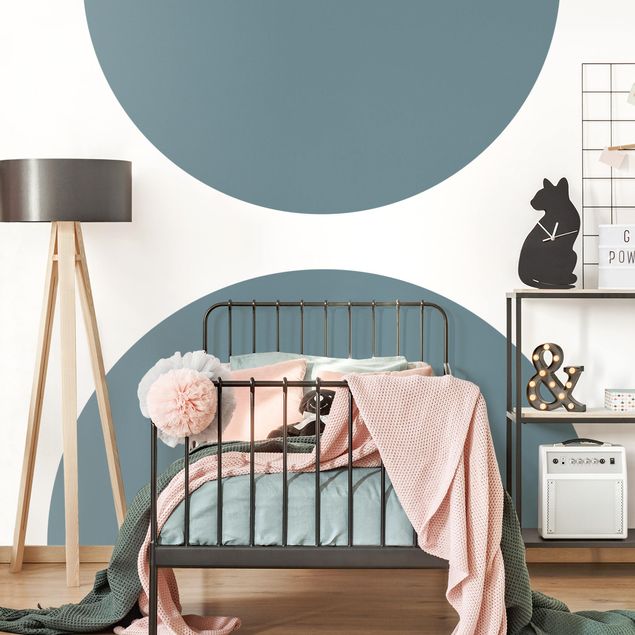 Wall sticker - Semicircle - Bluish Grey