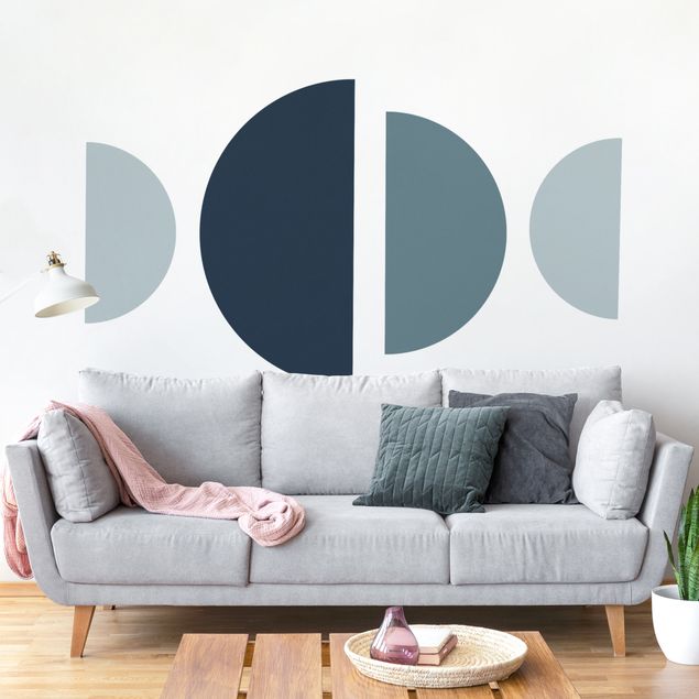 Wall sticker - Semicircle - Bluish Grey