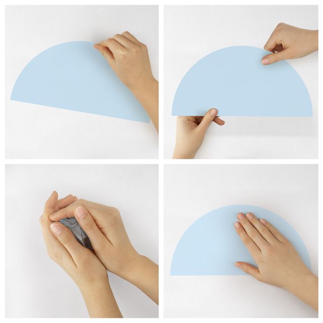 Wall sticker - Semicircle - Pastel Blue