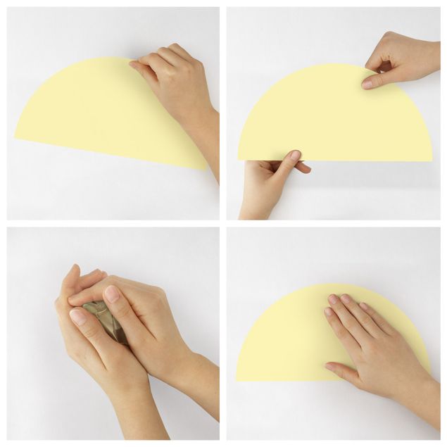 Wall sticker - Semicircle - Pastel Yellow