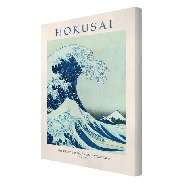 Print on canvas - Katsushika Hokusai - The Big Wave Of Kanagawa - Museum Edition - Portrait format 2x3