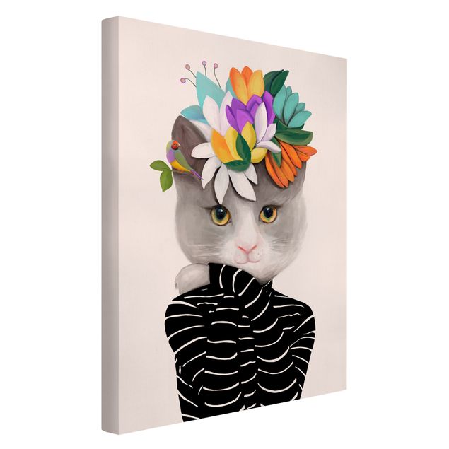 Print on canvas - Cats In Turtlenecks - Portrait format 2x3