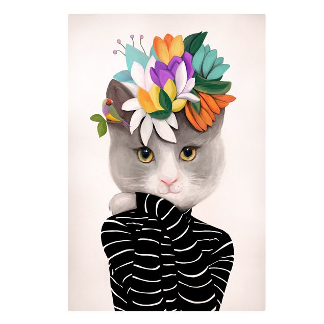 Print on canvas - Cats In Turtlenecks - Portrait format 2x3