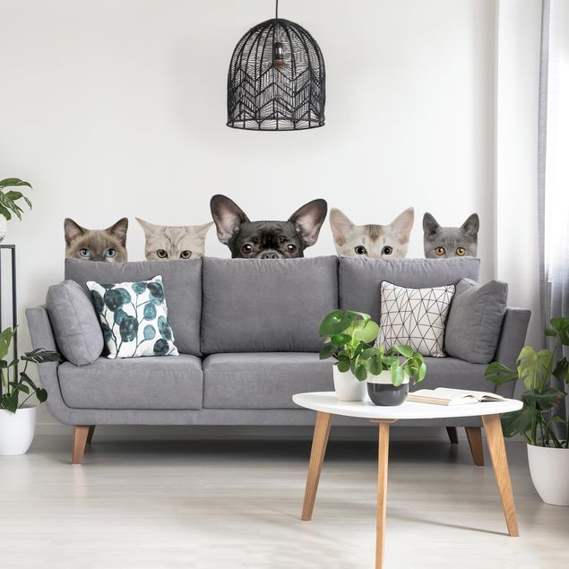 Wall stickers Cats with dog look