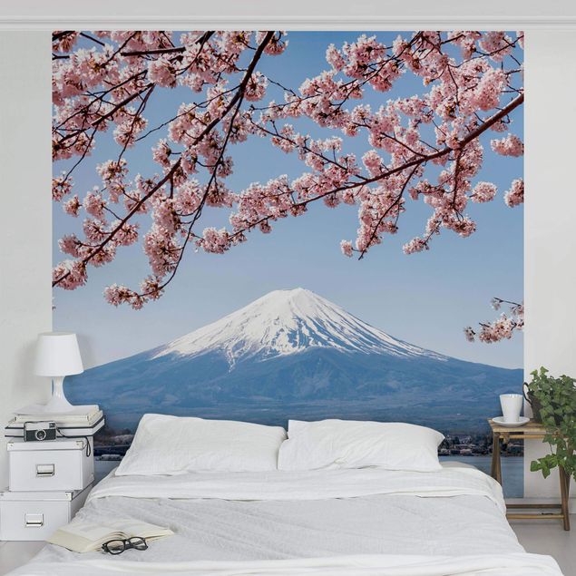 Wallpaper - Cherry Blossoms With Mt. Fuji
