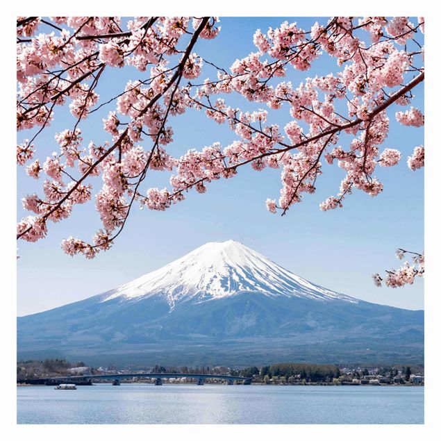 Wallpaper - Cherry Blossoms With Mt. Fuji