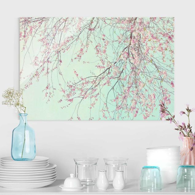 Glas Magnettafel Cherry Blossom Yearning