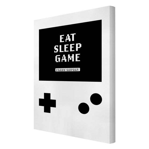 Canvas print - Classical Gaming Console Eat Sleep Game Press Repeat