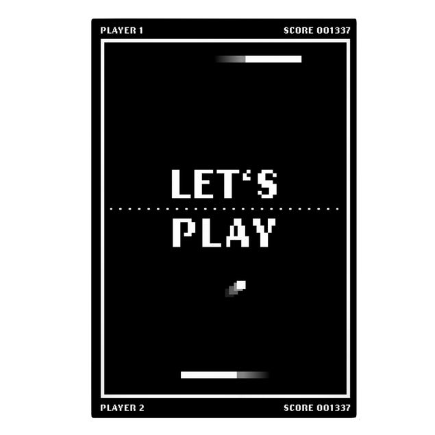 Canvas print - Classical Video Game In Black And White Let's Play