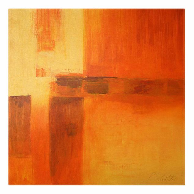 Print on canvas - Composition In Orange And Brown 01