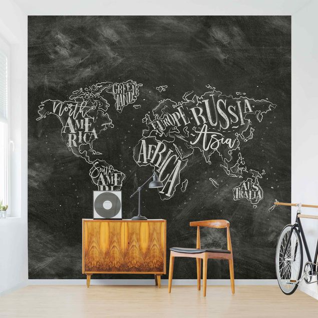 Wallpapers Chalk World Map