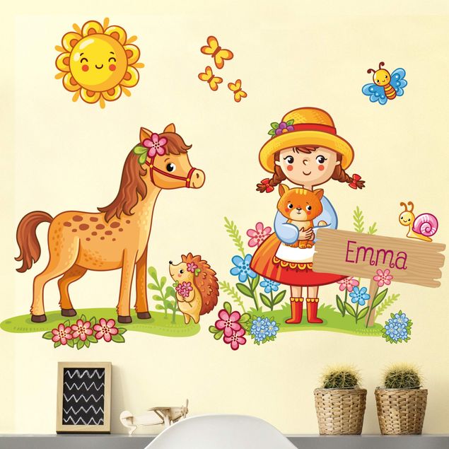 Wall stickers quotes Country girl with desired name