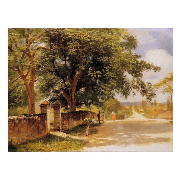 Print on canvas - Albert Bierstadt - Street In Nassau
